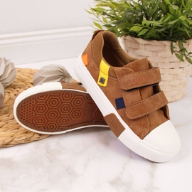 Deportivas bajas para niño en ecopiel camel Big Star II374017 marrón 3