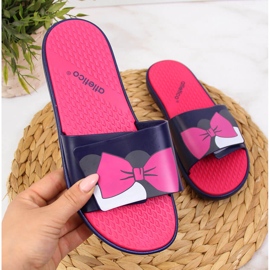 Chanclas de playa de mujer Atletico azul marino con velcro 2