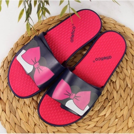 Chanclas de playa de mujer Atletico azul marino con velcro 3