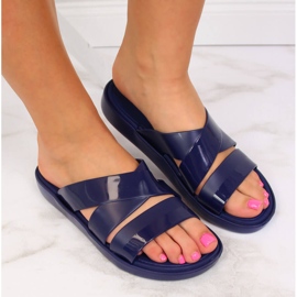 Chanclas de piscina de mujer Atletico azul marino 6