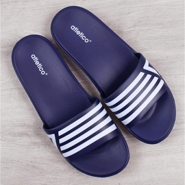 Chanclas de piscina atletico azul marino y blanco 1