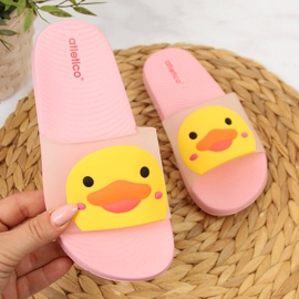 Zapatillas de casa de niña atletico rosa para la piscina rosado 3