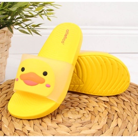 Zapatillas de casa de niño Atletico amarillas para la piscina amarillo 3