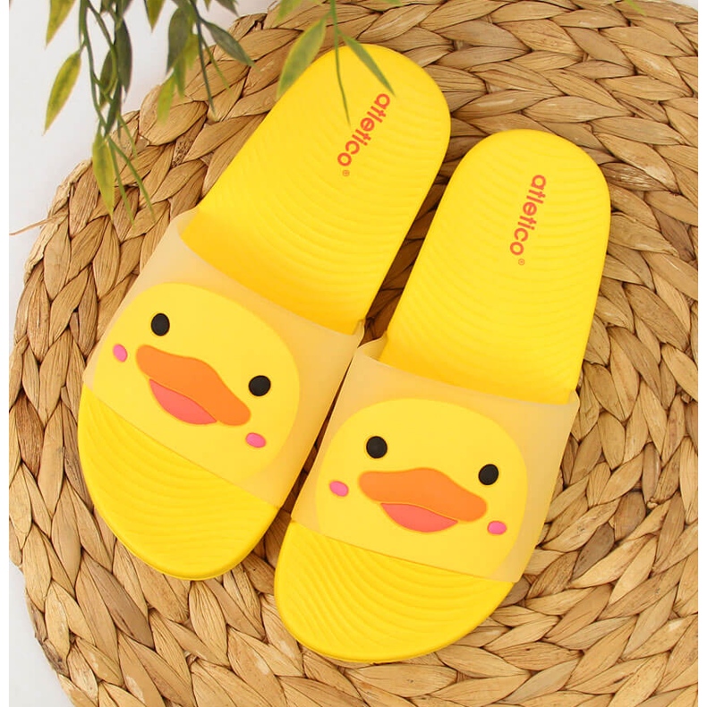Zapatillas de casa de niño Atletico amarillas para la piscina amarillo 1