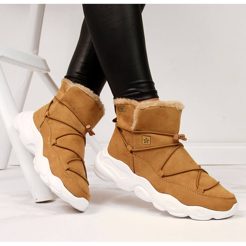 Botas de nieve mujer camel Big Star II274266 marrón 1