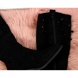 Botas mujer caladas, botas camperas de primavera, negro Jezzi 5