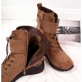 Marrón Botas cuña mujer marrón Jezzi 5