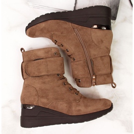 Marrón Botas cuña mujer marrón Jezzi 6