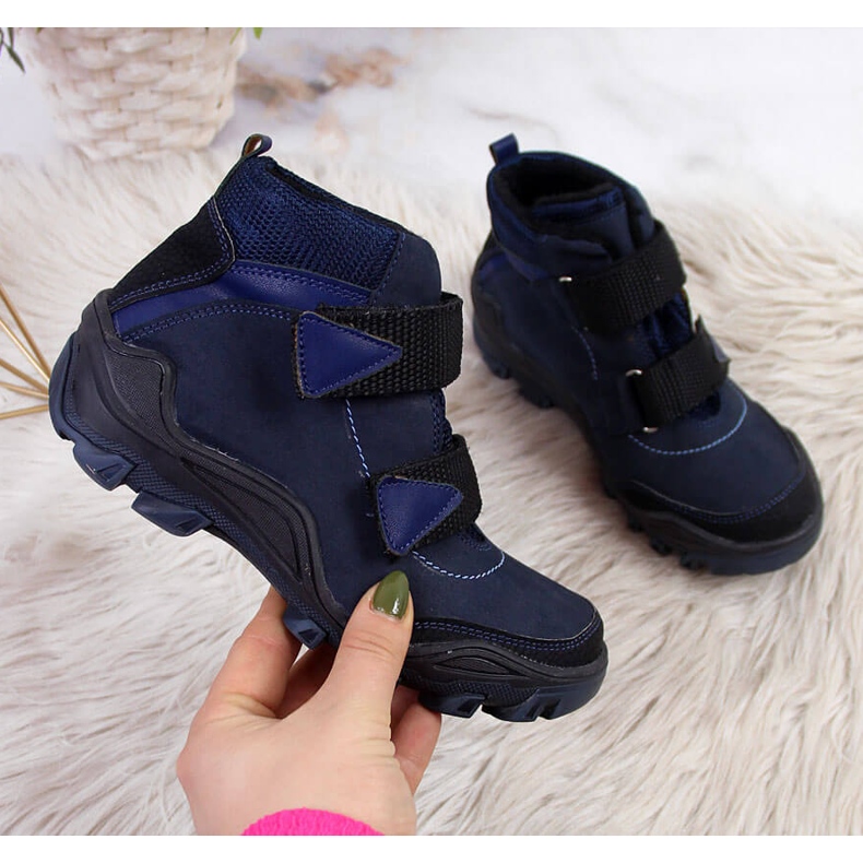 Cazadora niño con velcro azul marino Kornecki 6394 1