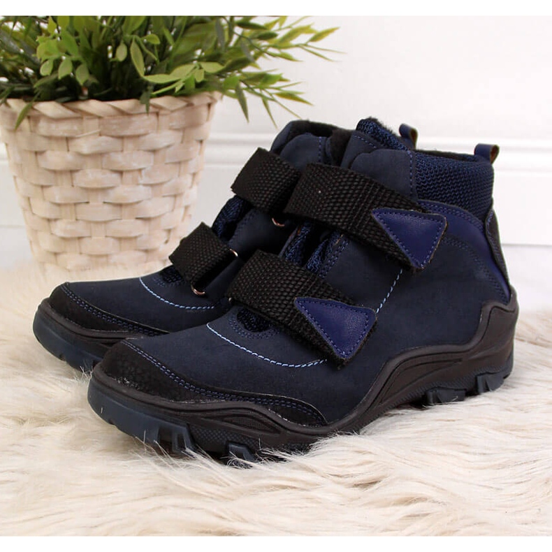 Cazadora niño con velcro azul marino Kornecki 6394 2