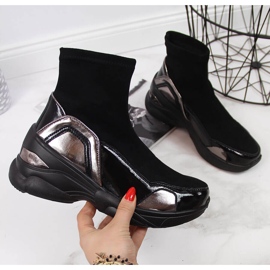 Zapatillas de mujer, tacones de cuña negro T.Sokolski 4