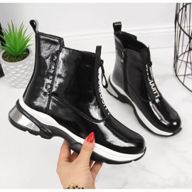 Deportivas mujer charol negro T.Sokolski 4