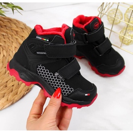 Botas de nieve negras impermeables con cierre adhesivos para niño American Club negro 1