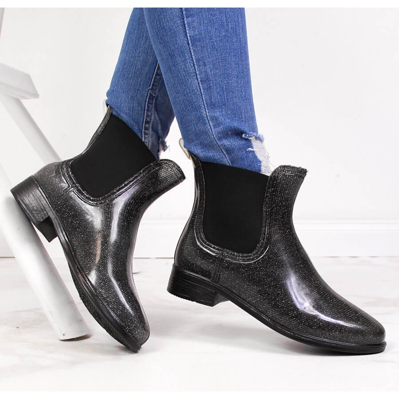 Chanclas de mujer negras y plateadas, negras y plateadas T.Sokolski negro plata 1