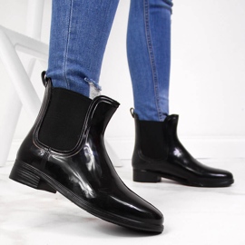 Chanclos mujer lacado negro T.Sokolski Jodhpur botas 5