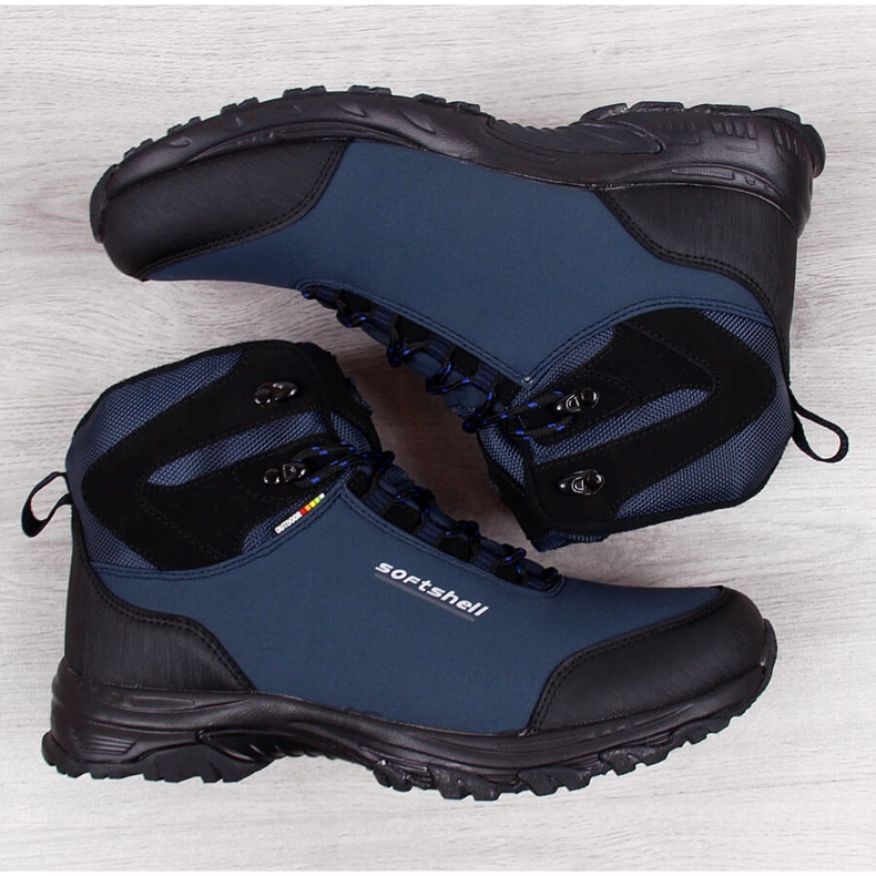 Zapatos trekking impermeables calentados azul marino American Club 1