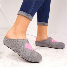 Zapatillas de estar por casa de mujer con fieltro gris Panto Fino 4