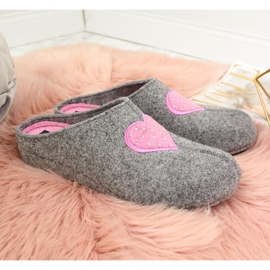 Zapatillas de estar por casa de mujer con fieltro gris Panto Fino 5