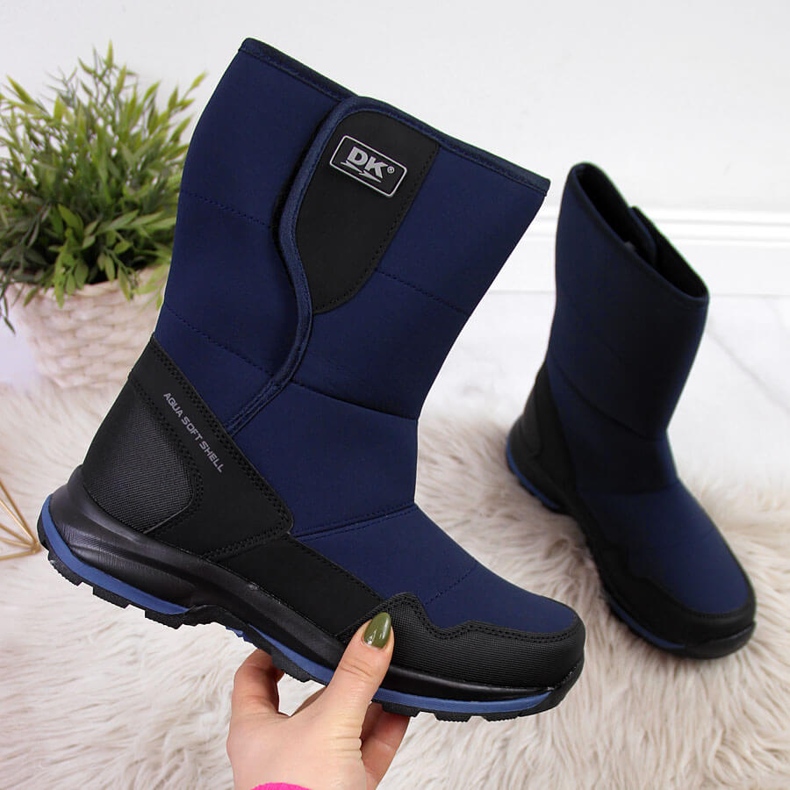 Botas de nieve mujer impermeables con cierre adhesivo azul marino DK 2