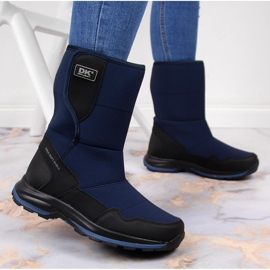 Botas de nieve mujer impermeables con cierre adhesivo azul marino DK 5