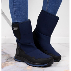 Botas de nieve mujer impermeables con cierre adhesivo azul marino DK 6
