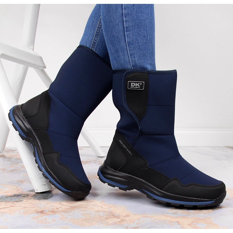 Botas de nieve mujer impermeables con cierre adhesivo azul marino DK 1