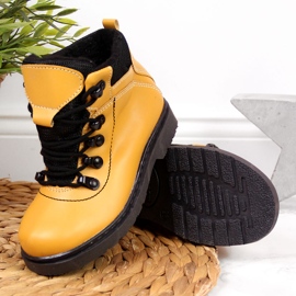Botas de niño cálido camel Kornecki 6737 amarillo 2