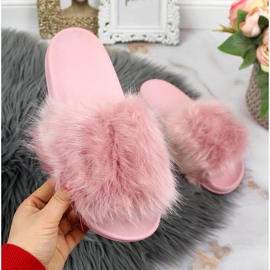 Pantuflas mujer con pelo violeta claro Msmg 2