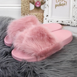 Pantuflas mujer con pelo violeta claro Msmg 3