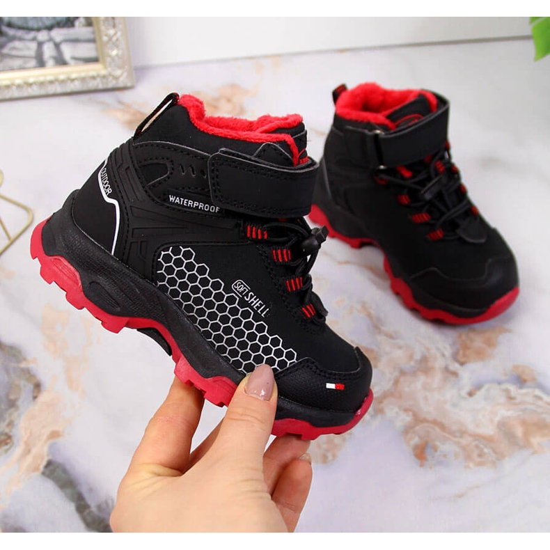 Botas de nieve impermeables para niños American Club negras negro 1