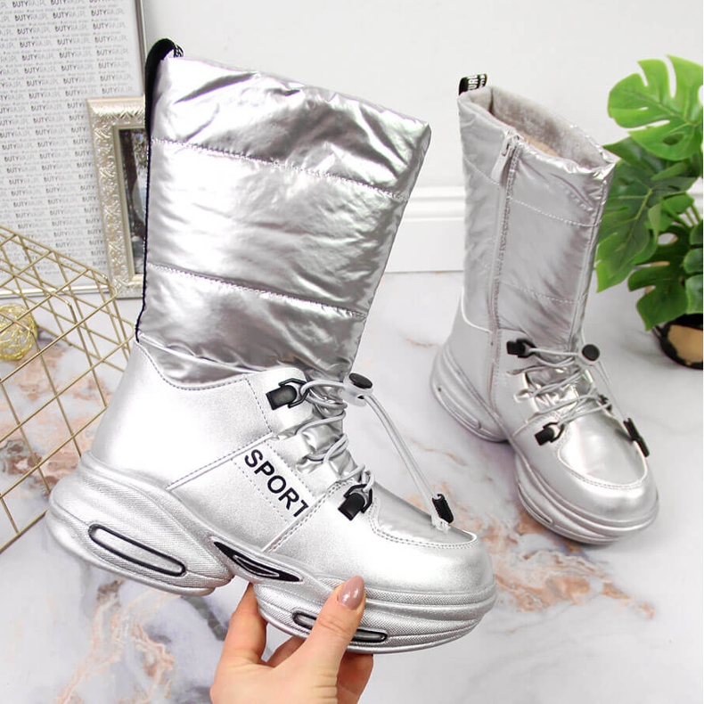 Botas de nieve para niños en la plataforma plateada Tom.m 1 Botas de nieve para niños en la plataforma plateada Tom.m 1