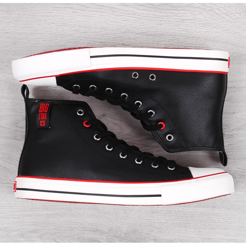 Deportivas altas de hombre con ecopiel negra Big Star JJ174070 negro 2