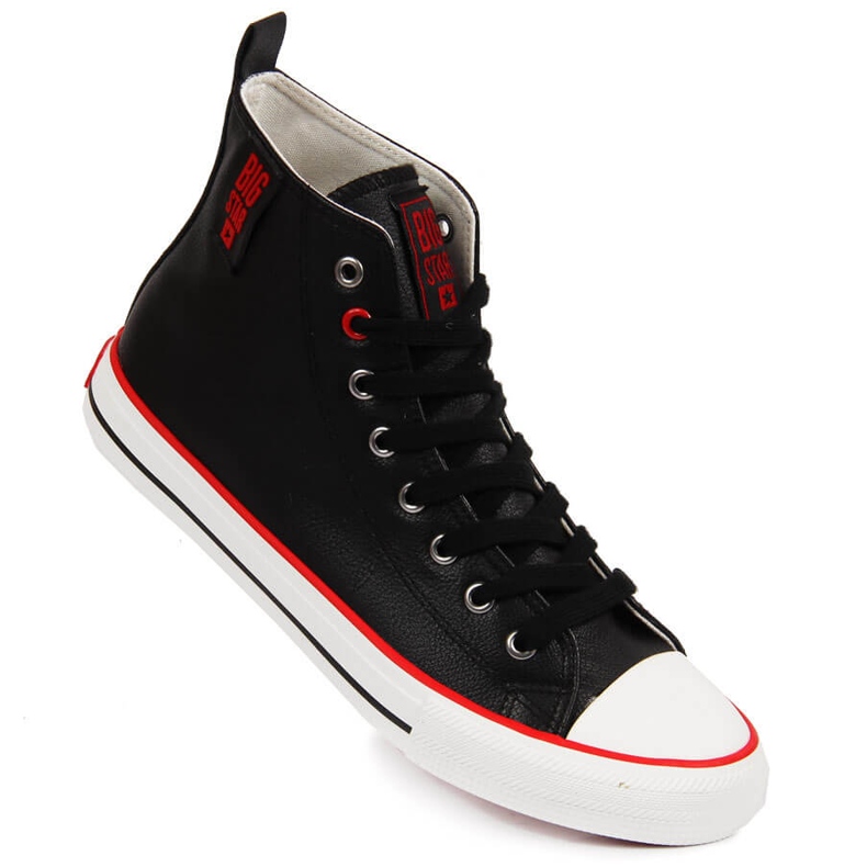 Deportivas altas de hombre con ecopiel negra Big Star JJ174070 negro 1