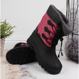 Botas de nieve impermeables con aislamiento para mujer rosa Gallop negro rosado 3