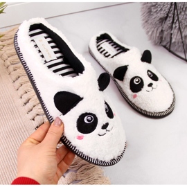Pantuflas mujer domesticas mascotas panda Galop blanco 2