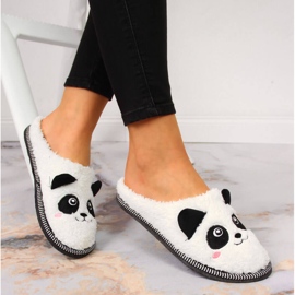 Pantuflas mujer domesticas mascotas panda Galop blanco 1