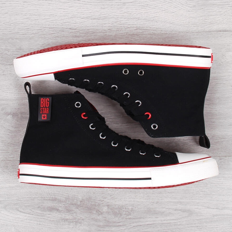 Deportivas altas de textil negro para hombre Big Star JJ174065 2