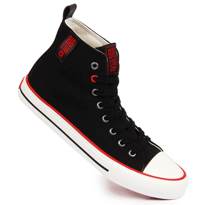 Deportivas altas de textil negro para hombre Big Star JJ174065 1