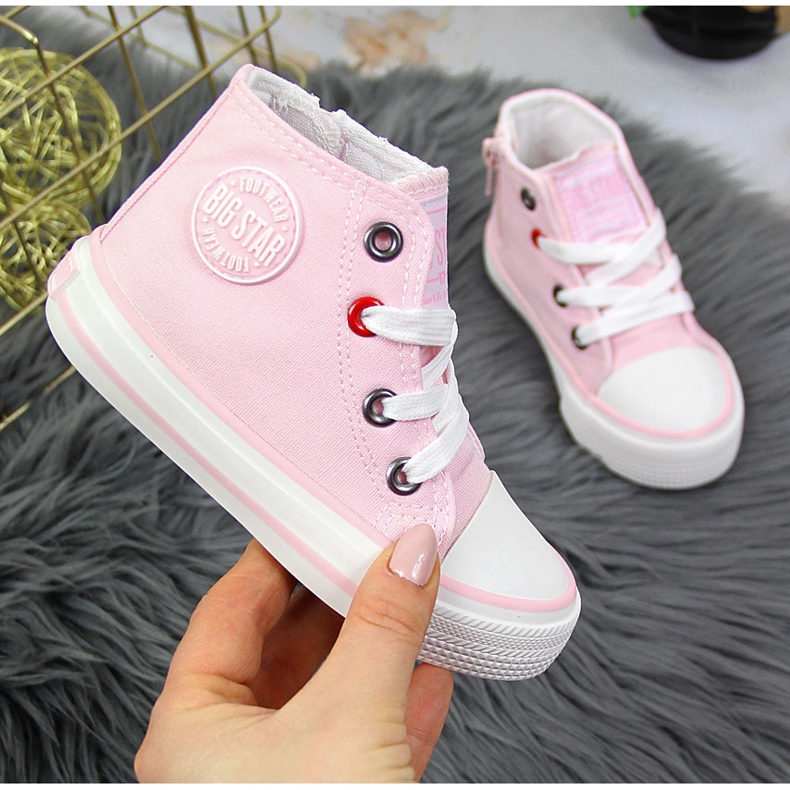 Deportivas niña con cremallera Big Star HH374087 rosa 1