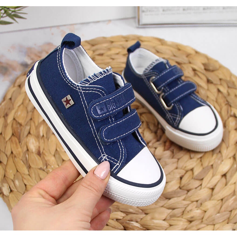 Deportivas infantiles con velcro azul marino Big Star HH374097 1