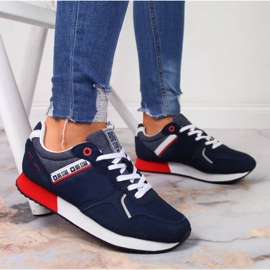 Deportivas piel azul marino Big Star JJ274285 5