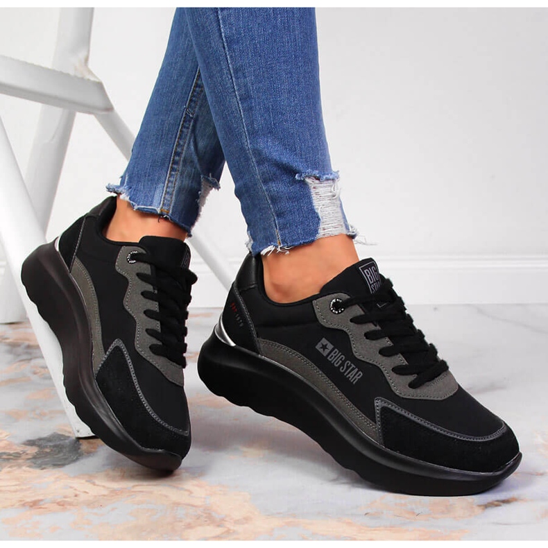 Negro Big Star JJ274989 zapatos deportivos plataforma 1