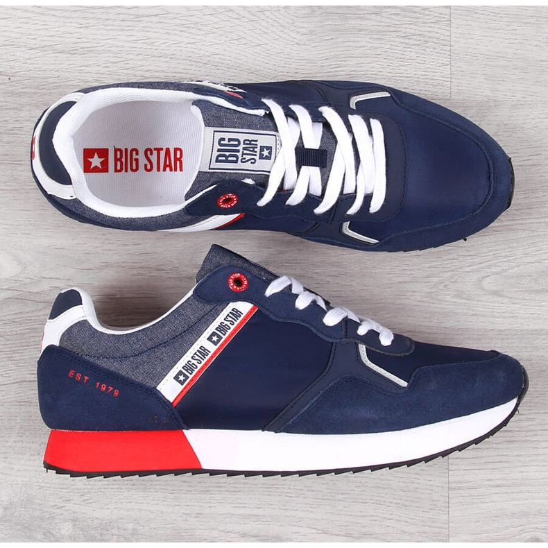 Deportivas hombre piel azul marino Big Star JJ174146 1