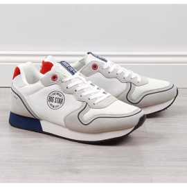 Zapatos deportivos de cuero PU blanco para hombre Big Star JJ174141 3
