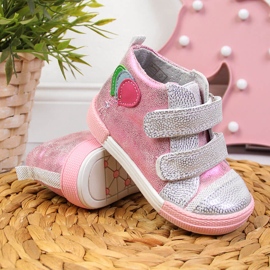 Zapatos niña con velcro Kornecki 6790 rosado 3