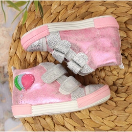 Zapatos niña con velcro Kornecki 6790 rosado 4