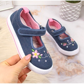 Zapatillas de niña American Club jeans azul 1