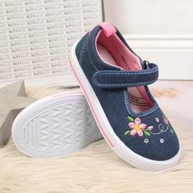 Zapatillas de niña American Club jeans azul 2