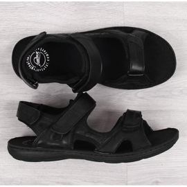 Sandalias de hombre de piel negras con cierre de velcro Łukbut 991 negro 1 Sandalias de hombre de piel negras con cierre de velcro Łukbut 991 negro 1