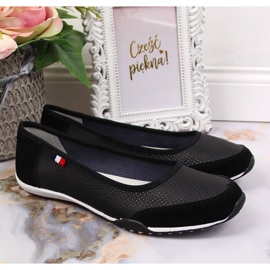Bailarinas mujer caladas en piel negra Filippo negro 3